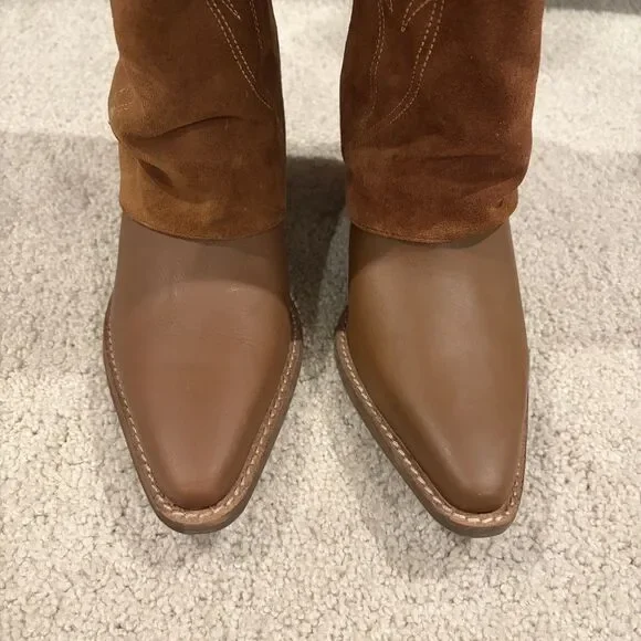 Try On/demo Dingo Women's Wild Fire Western Boots Brown Size 9 Dl2280 Cowboy - Picture 4 of 15